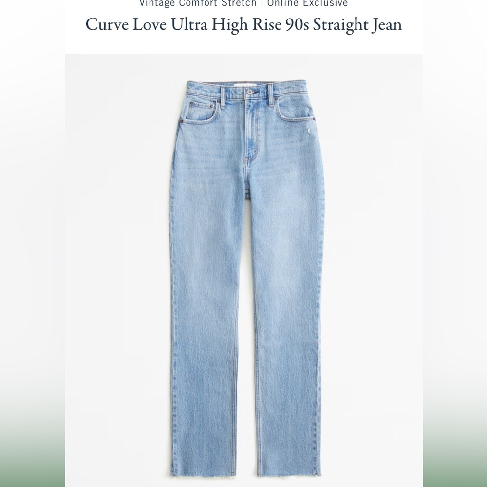 Abercrombie & Fitch curve love ultra high rise 90’s straight jean